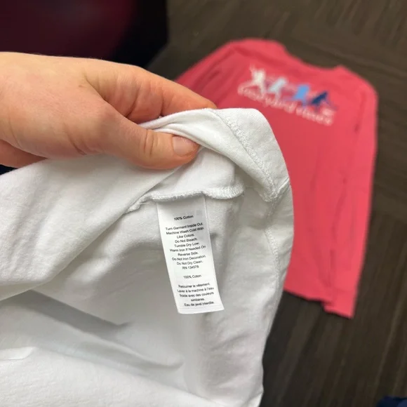 Vineyard Vines Mens Long Sleeve Tees - Coral and White Bundle of 2 Lacrosse - Picture 7 of 7